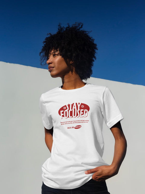Soleil Ora White Off-Shoulder T-Shirt